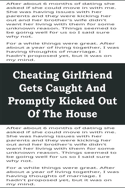 Cheating Girlfriend Gets Caught And Promptly Kicked Out Of The House Artofit