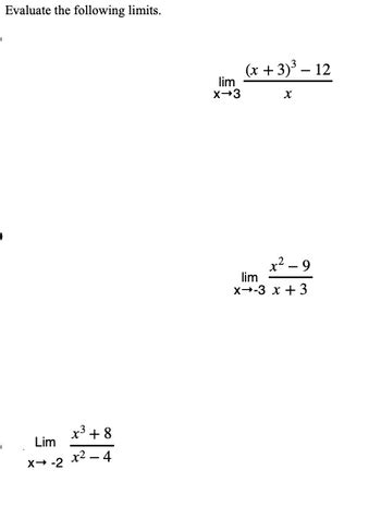 Answered Lim X 2 x³ 8 x² 4 lim X 3 x 3 ³ 12 X bartleby