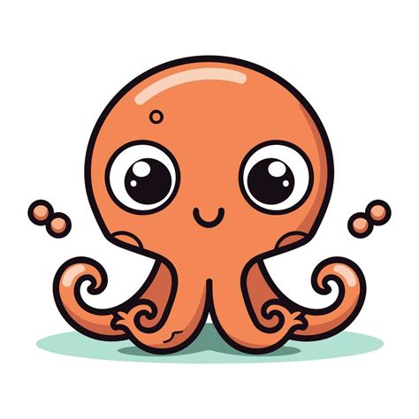 Cute cartoon octopus vector illustration. Cute octopus character. 33537464 Vector Art at Vecteezy