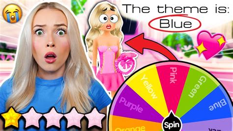 Wheel Decides My Outfit Color In Dress To Impress Roblox Hard Youtube