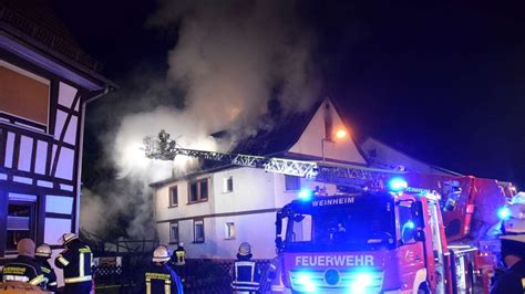 Gro Brand Im Odenwald Scheune Und Wohnhaus Zerst Rt