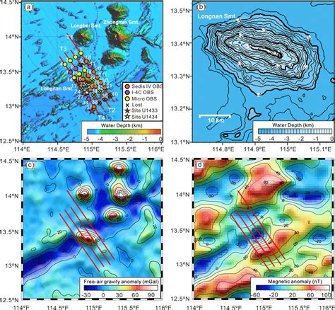 A Bathymetric Map With Ocean Bottom Seismometer OBS Deployment