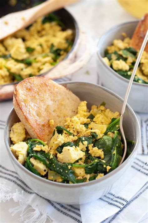 Spinach Tofu Scramble Recipe