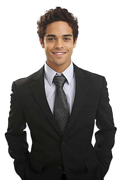 Premium Photo A Man Wearing A Suit And Tie That Says He Is Smiling