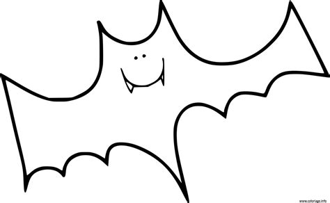 Coloriage Facile Vampire Chauve Souris Maternelle Dessin Halloween