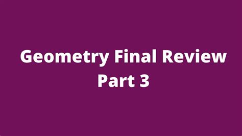 Geometry Eoc Practice Test Final Exam Review Part 3 Youtube