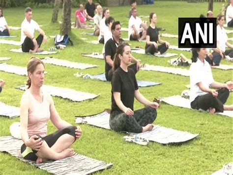 G20 Delegates Take Part In Yoga Session On Sidelines Of Health Working