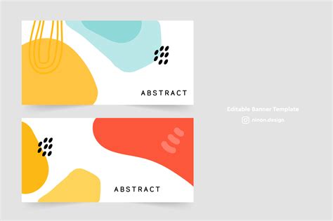 Abstract Shapes Creative Banner Template Graphic By Ninon Creative