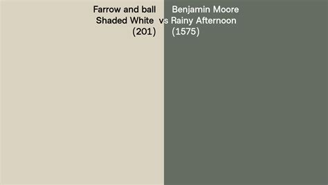 Farrow And Ball Shaded White 201 Vs Benjamin Moore Rainy Afternoon