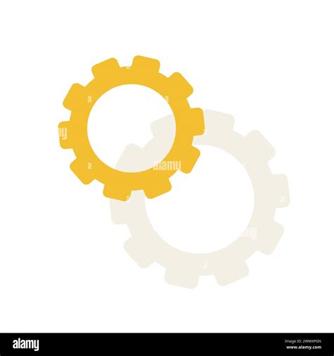 Two Gears Icon Vector Illustration Stock Vector Image And Art Alamy