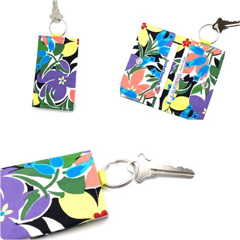 Keychain W/ ID Holder / Credit Card Holder / Mini Wallet / Business Card Holder / Gift Card ...