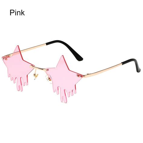 Party Favors Cosplay Glasses Star Shape Rimless Sunglasses Sun Glasses Pentagram Glasses