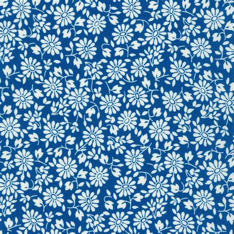 Daisy S Bluework By Debbie Beaves Cotton Quilting Fabric By