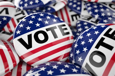 American Vote Button Stock Photo By ©creisinger 90111560