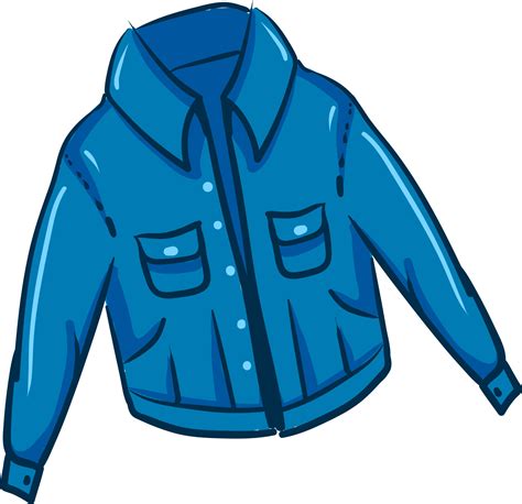 Big Denim Jacket Illustration Vector On White Background 13723040