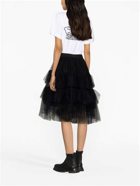 Simone Rocha Tiered Tulle Skirt Black Farfetch