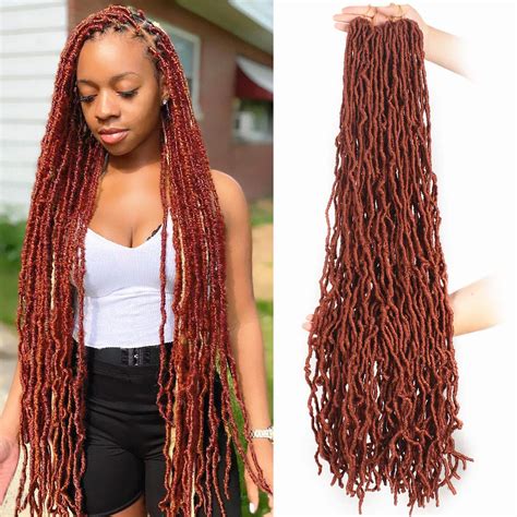 Buy Zrq Ginger Soft Locs 36 Inch Faux Locs Crochet Hair Pre Looped 350