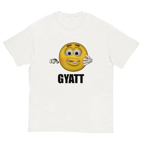 Gyatt Emoji T Shirt Funny Meme Tee Point Emoji With Gyat Silly