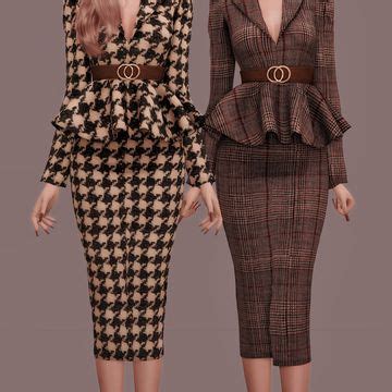 Rimings Ruffle Edge Twopiece Suit Rimings Sims Dresses Rich