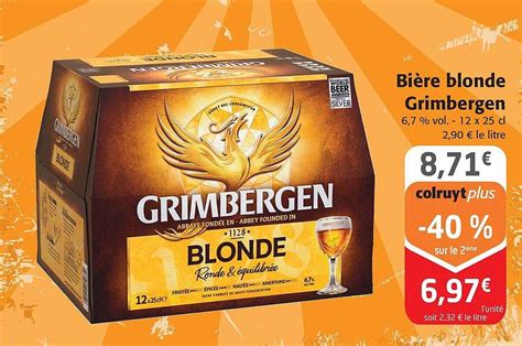 Promo Bi Re Blonde Grimbergen Chez Colruyt Icatalogue Fr