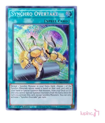 Synchro Overtake Dama en067 Secret Rare 1st Edition Meses sin interés