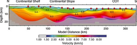 Detailed view of possible volcanic body in the distal margin imaged on ...