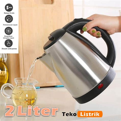 Jual Teko Listrik Liter Stainless Steel Termos Pemanas Air Kettle