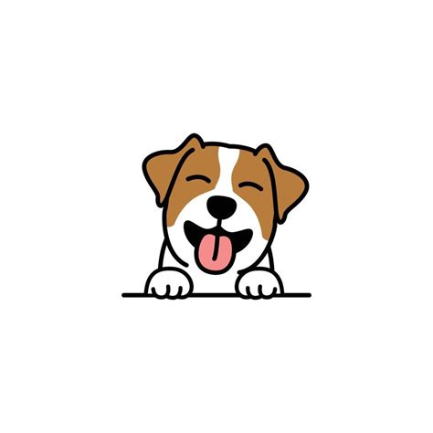 Lindo Jack Russell Terrier Cachorro Caricatura Sonriente Ilustraci N