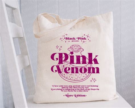 Black Pink Tote Bag Inpired L Blackpink Kpop Pink Venom - Etsy