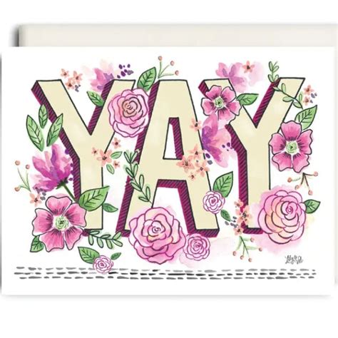 Yay Congratulations Card By Inkwell Paper At Maker House Co