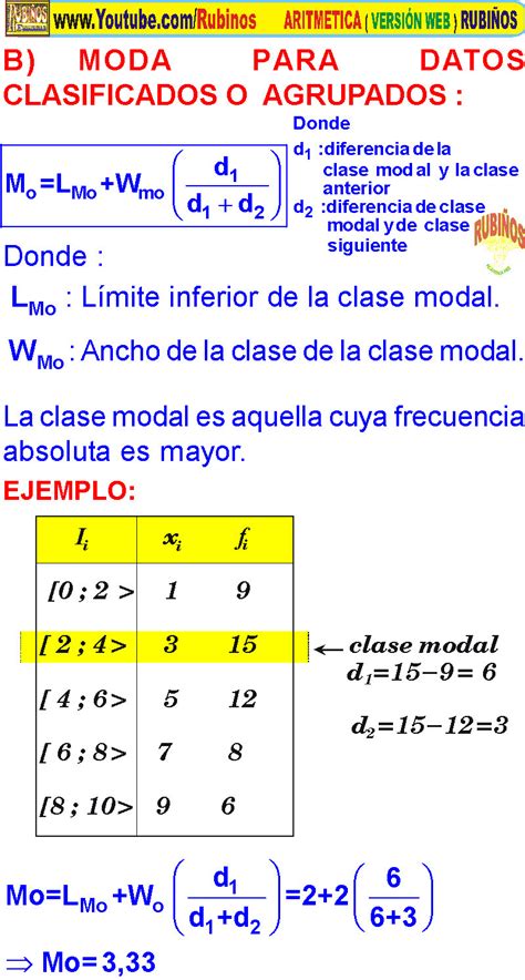 Calcular Las Medidas De Tendencia Central Media Moda Y Mediana Moda Y