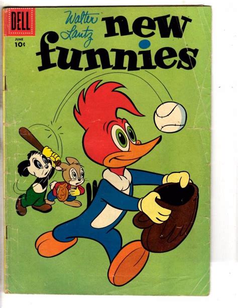 Walter Lantz New Funnies 232 VG 1956 Dell Comic Book Woody Woodpecker