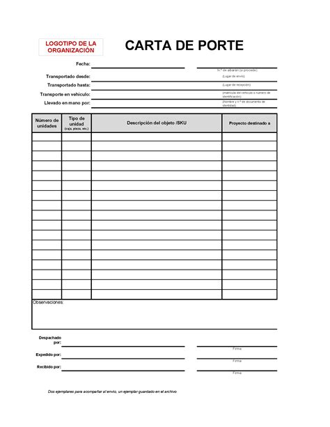 Documentación estándar Logistics Operational Guide