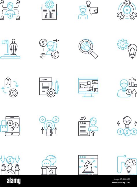 Resource Allocation Linear Icons Set Prioritization Optimization Allocation Management