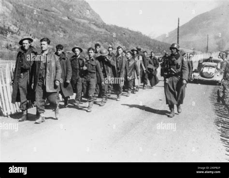 THE GERMAN INVASION OF NORWAY 1940 German Troops Escort British