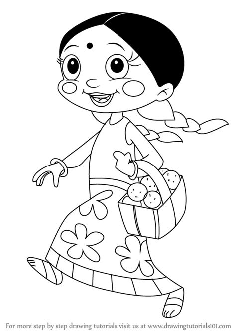 How to Draw Chutki from Chhota Bheem Video : DrawingTutorials101.com