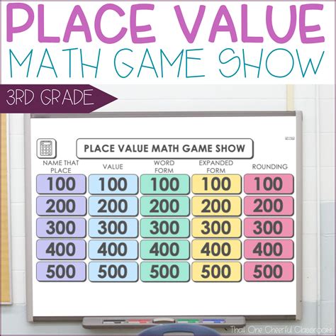 3rd Grade Place Value And Rounding Math Game Show Classful