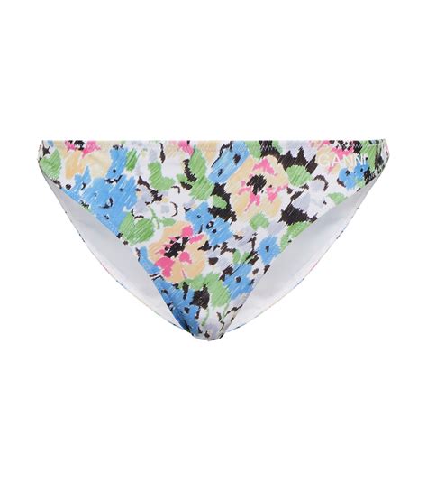 Floral Low Rise Bikini Bottoms In Multicoloured Ganni Mytheresa