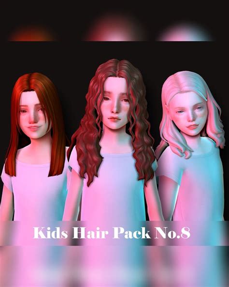 Kids Hair Pack No8 Sunivaa Sims 4 Children Sims Hair Kids Hairstyles