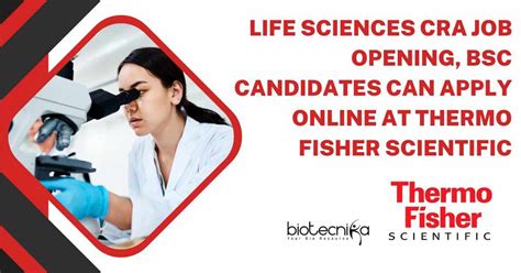 Life Sciences Cra Job Opening Bsc Candidates Can Apply Online At