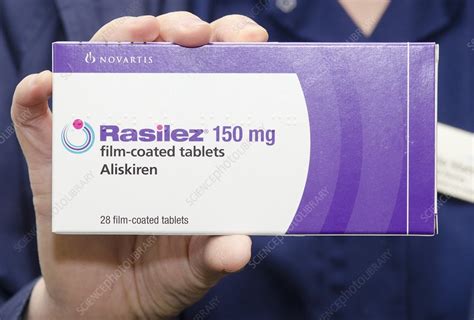 Pack of Aliskiren tablets - Stock Image - C014/8038 - Science Photo Library