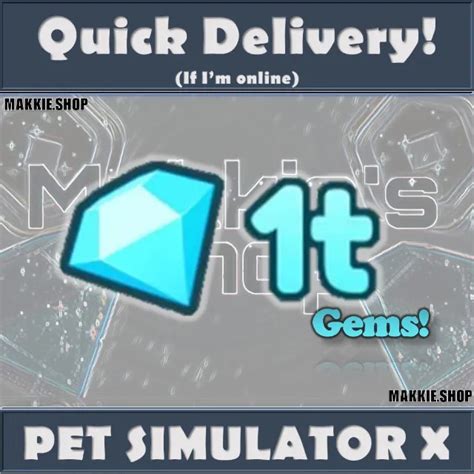 T Gems Pet Simulator X Game Items Gameflip