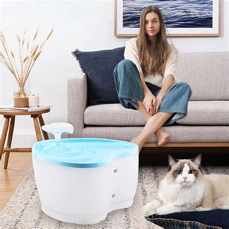 Fuente de agua automática para gatos con filtro de bomba inalámbrica