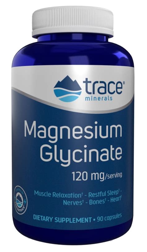 Trace Minerals Magnesium Glycinate 120mg 90 Hylki Netverslun Lyfju