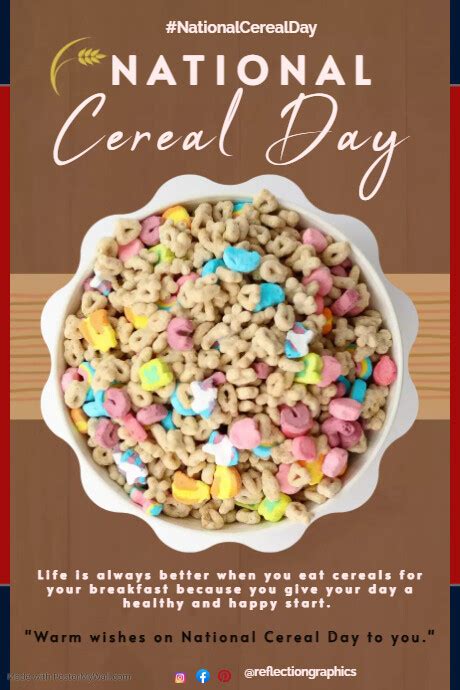 National Cereal Day Template Postermywall