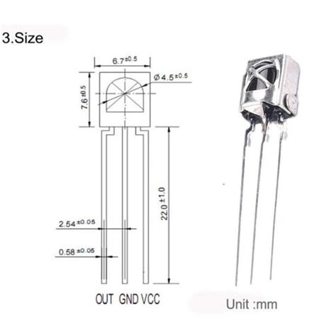 Jual Universal Ir Infrared Receiver Sensor Module 1838 Tl1838 Vs1838b