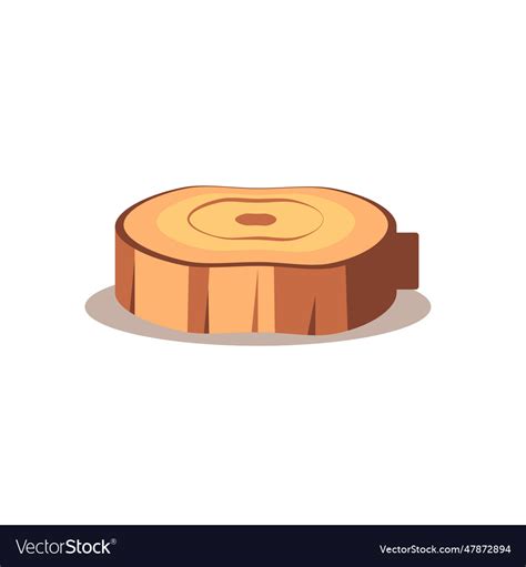 Wood log cut image flat design style Royalty Free Vector