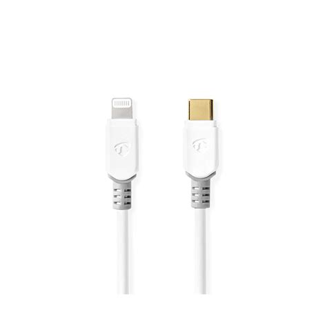 Zertifiziertes Kabel für Apple Lightning Stecker 8 polig USB C 3m w