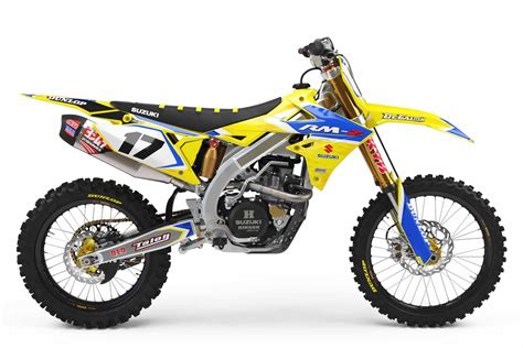 Suzuki RM125 Yellow Black T 17 Ready Made Full Graphics Kit