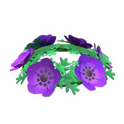 Animal Crossing New Horizons Purple Windflower Crown Price - ACNH Items ...